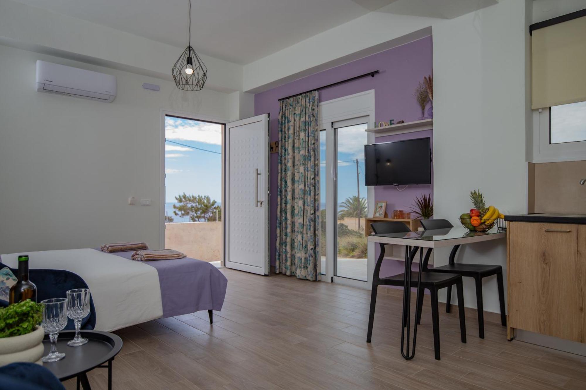Studio Athena With Panoramic View Of Makrygialos Pilalimata Экстерьер фото